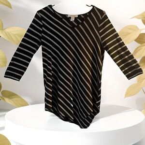 Pre Owned Women’s White House Black Market Striped Shirt Top Sz Sm Classic Style